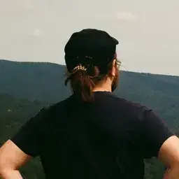 Nolan Tecklenburg looking out over the Blue Ridge Mountains